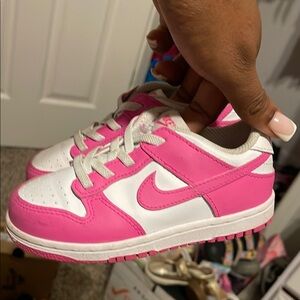 Pink toddler dunks size 10c